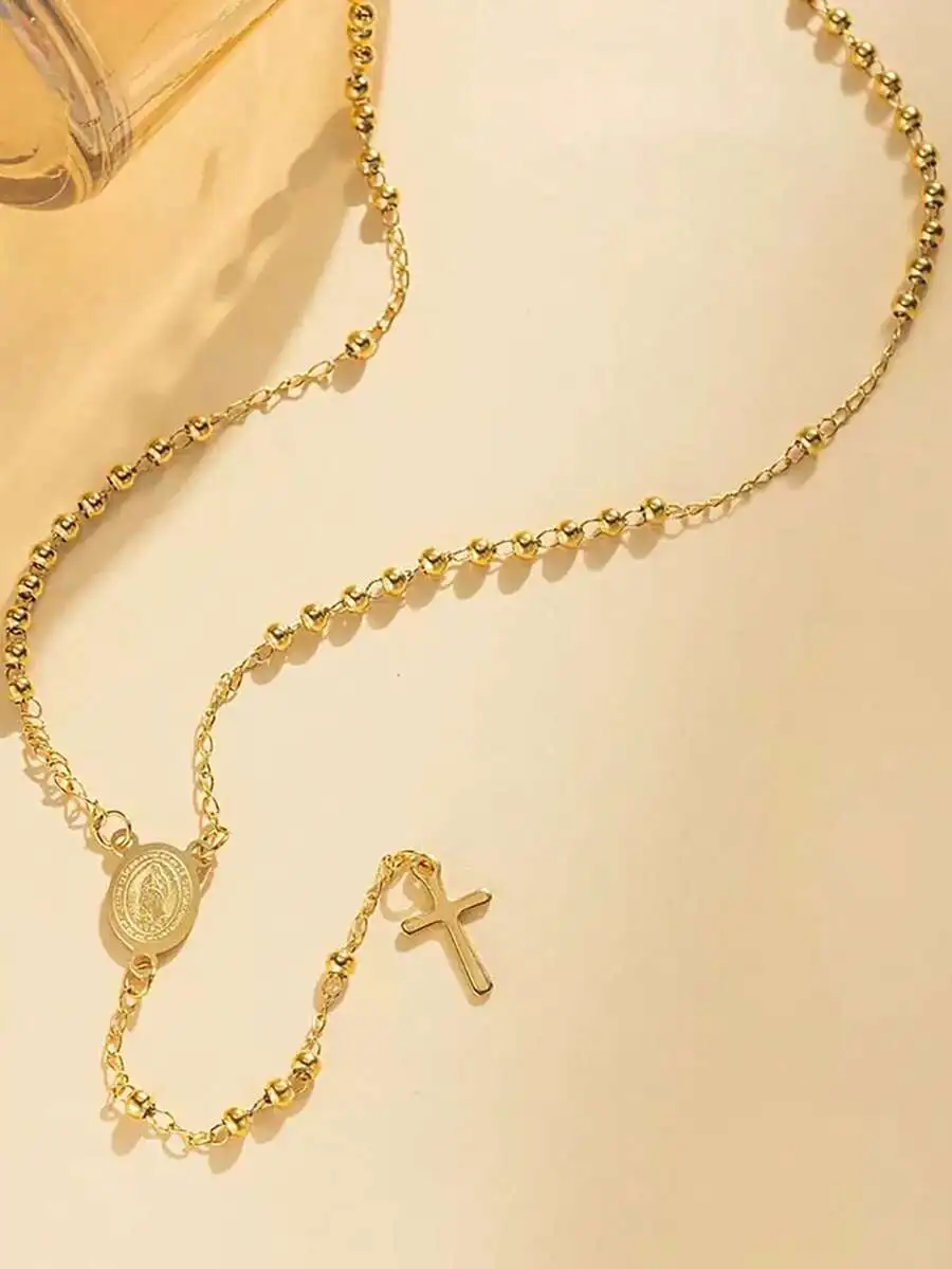 1pc 3mm Laminado Guadalupe Rosary,Stainless Steel Virgin Mary Y Necklace, Gift For Valentine's Day, Mother's Day
1pc 3mm Laminado Guadalupe Rosary,Stainless Steel Virgin Mary Y Necklace, Gift For Valentine's Day, Mother's Day