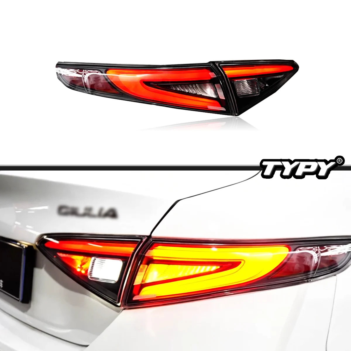 TYPY новый светодиодный задний фонарь, обновленный, модифицированный для Alfa Romeo Giulia, задний фонарь 2016-2022, динамический сигнальный задний фонарь, автоаксессуары
TYPY новый светодиодный задний фонарь, обновленный, модифицированный для Alfa Romeo Giulia, задний фонарь 2016-2022, динамический сигнальный задний фонарь, автоаксессуары