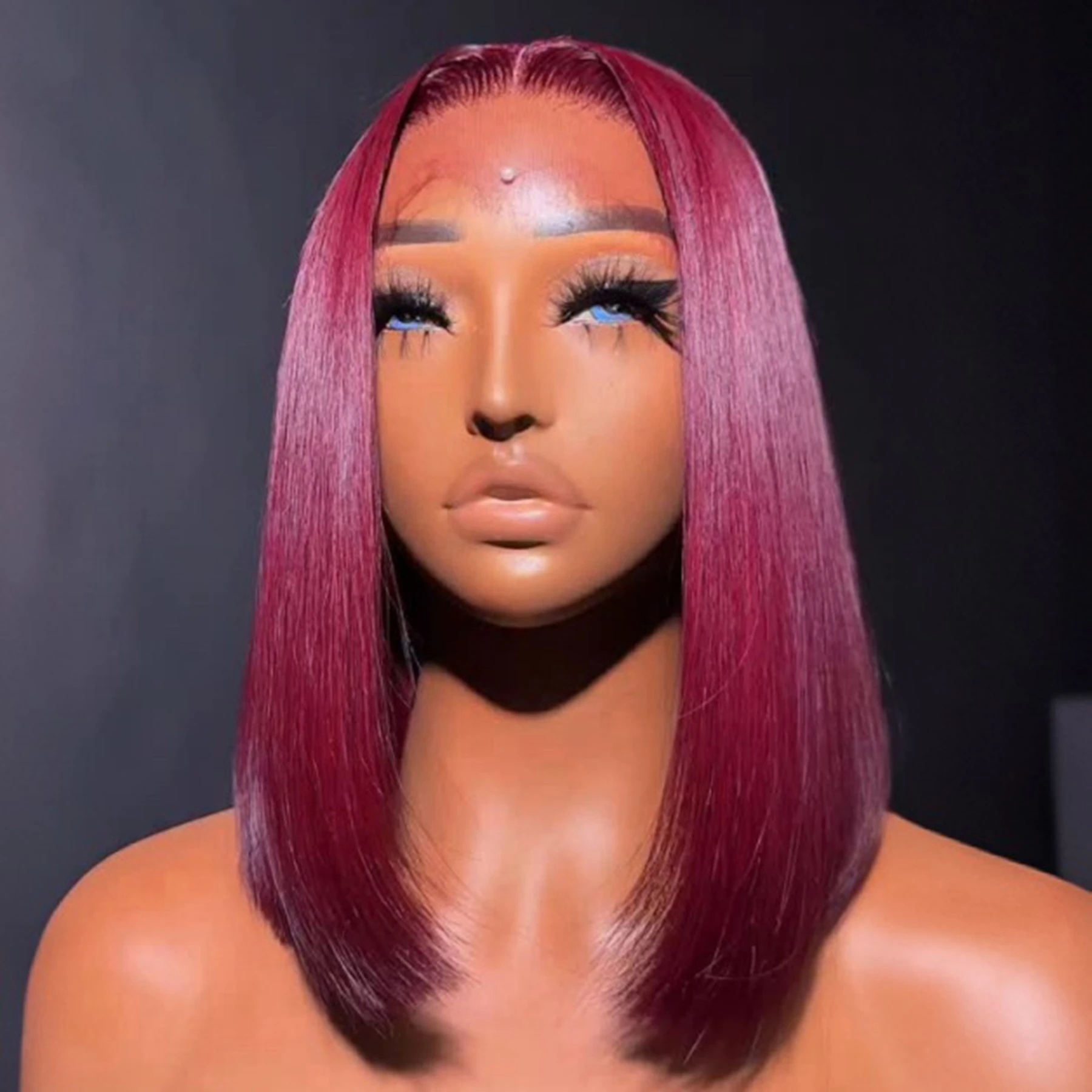 Short Bob Pixie Cut Blunt Soft Straight 13X4X1 HD Lace Frontal Synthetic Wig For Women 99J Red Burgundy Color Prepluck Cosplay
Short Bob Pixie Cut Blunt Soft Straight 13X4X1 HD Lace Frontal Synthetic Wig For Women 99J Red Burgundy Color Prepluck Cosplay