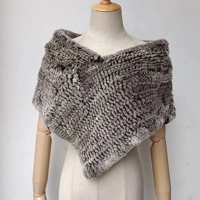 2025 Women Autumn Winter Real Rabbit Fur Knit Shawl Thickened Women Jacket
2025 Women Autumn Winter Real Rabbit Fur Knit Shawl Thickened Women Jacket