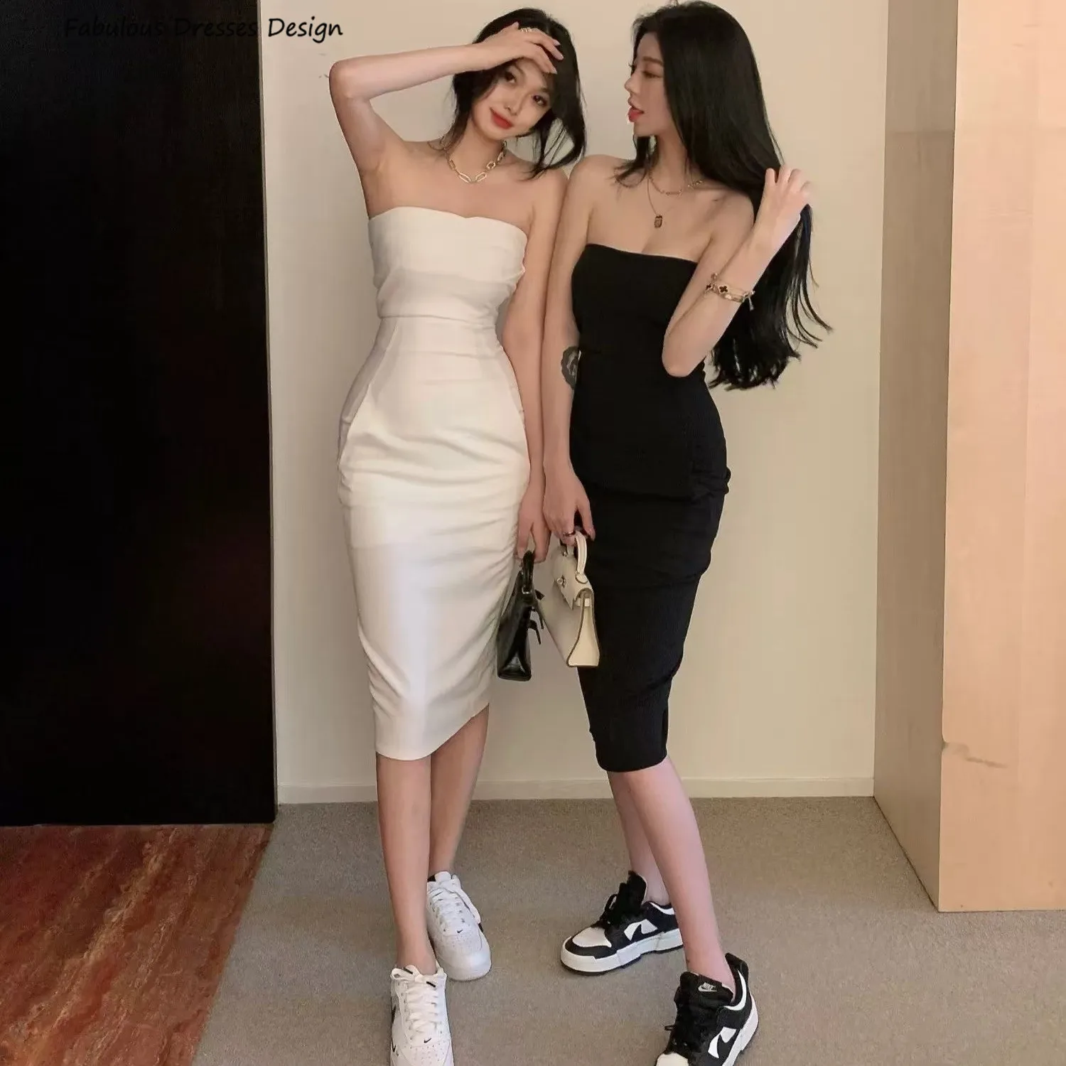 White Knee Length Mermaid Bridesmaid Dresses Pockets Strapless Boat Neck Prom Party Gown Rear Slit Wedding Guest Dress
White Knee Length Mermaid Bridesmaid Dresses Pockets Strapless Boat Neck Prom Party Gown Rear Slit Wedding Guest Dress
