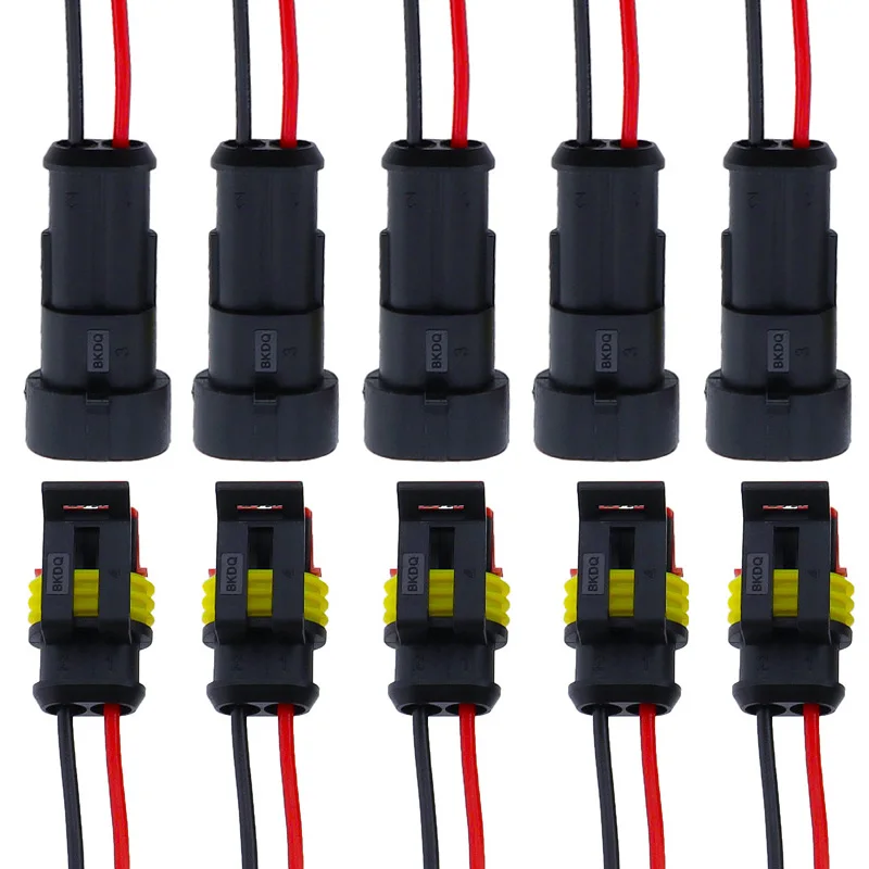2 Pin Connector Waterproof Connector Male and Female Way 20AWG Wire Suitable for Car Truck Boat Other Wire Connection 5 Pairs
2 Pin Connector Waterproof Connector Male and Female Way 20AWG Wire Suitable for Car Truck Boat Other Wire Connection 5 Pairs