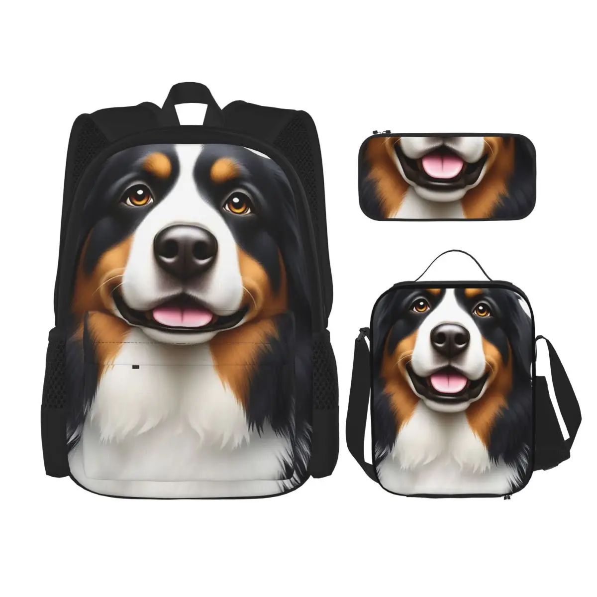 Full Body Bernese Mountain Dog Animal Backpacks Boys Girls Bookbag Children School Bags Lunch Bag Pen Bag Three-Piece Set
Full Body Bernese Mountain Dog Animal Backpacks Boys Girls Bookbag Children School Bags Lunch Bag Pen Bag Three-Piece Set