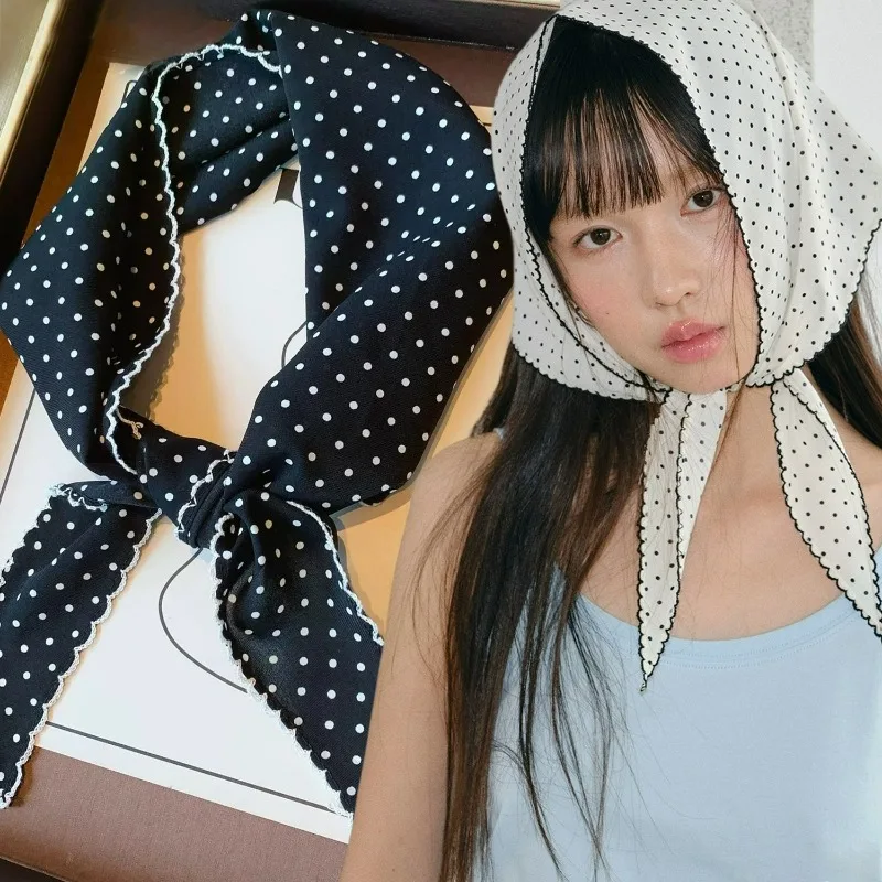 Trendy Polka Dot Triangle Headscarf Women Triangle Headband Head Wrap Hair Cover Summer Beach Sun Protection Stylish Accessory
Trendy Polka Dot Triangle Headscarf Women Triangle Headband Head Wrap Hair Cover Summer Beach Sun Protection Stylish Accessory