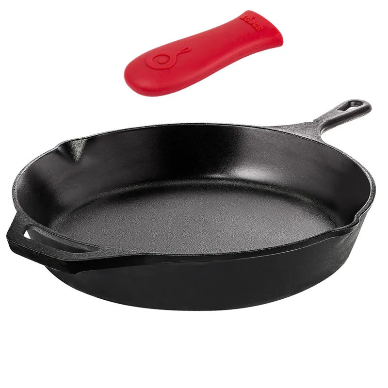 30cm Cast Iron Pre-Seasoned Skillet With Silicone Hot Handle Holder Frying Pan 12"Chefs Pan Use in the Oven on the Stove or Over
30cm Cast Iron Pre-Seasoned Skillet With Silicone Hot Handle Holder Frying Pan 12"Chefs Pan Use in the Oven on the Stove or Over