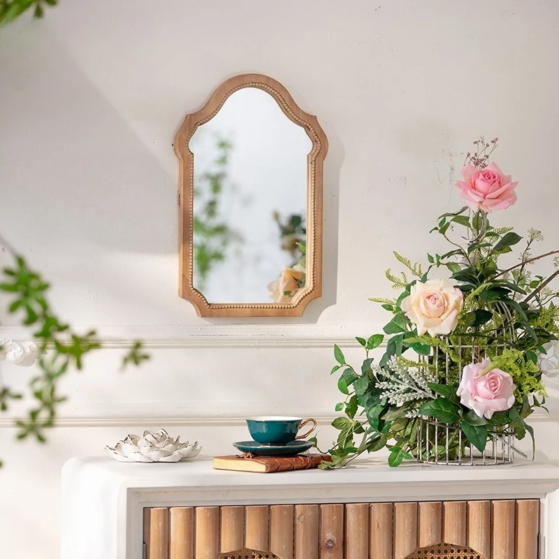 Moroccan Style Bathroom Mirror Vintage Solid Wood Wall Decor Mirror American Retro Wooden Frame Makeup Mirror Home Decoration
Moroccan Style Bathroom Mirror Vintage Solid Wood Wall Decor Mirror American Retro Wooden Frame Makeup Mirror Home Decoration