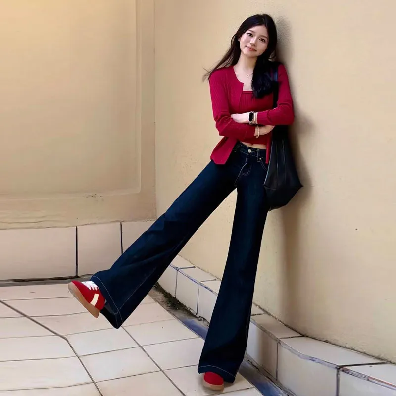 American Style Low Waist Bell Bottom Denim Jeans Women's Spring 2026 New Loose Slimming Floor Length Hoof Pants
American Style Low Waist Bell Bottom Denim Jeans Women's Spring 2026 New Loose Slimming Floor Length Hoof Pants