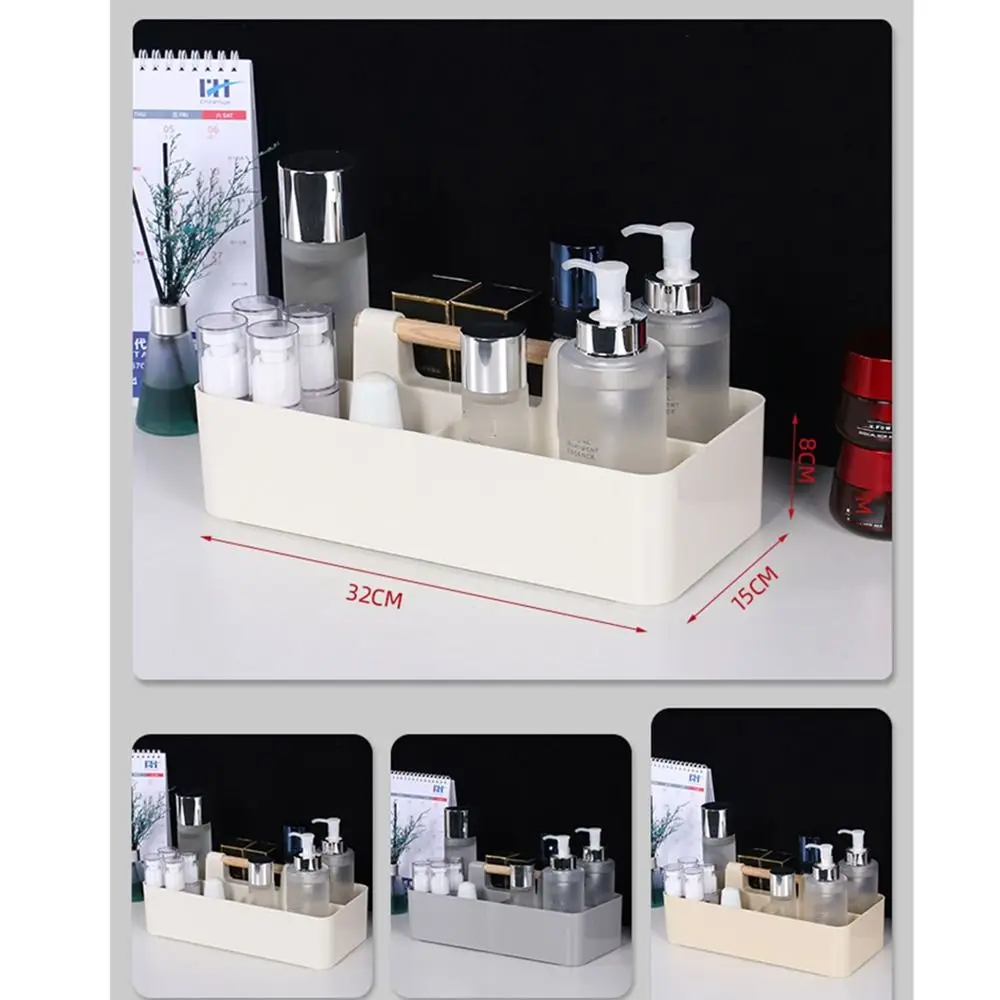 Multi-compartment Desk Organizer Wood Handle Plastic Stationery Finishing Box Large Capacity Stackable Desktop Storage Case
Multi-compartment Desk Organizer Wood Handle Plastic Stationery Finishing Box Large Capacity Stackable Desktop Storage Case