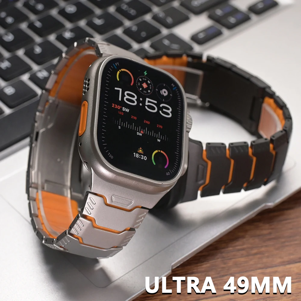 Титановый фторэластомерный ремешок для Apple Watch Ultra 3 2 49 мм, 10 11 46 мм, деловой ремешок для Iwatch 9 8 7 45 мм, 6 SE 3 44 мм
Титановый фторэластомерный ремешок для Apple Watch Ultra 3 2 49 мм, 10 11 46 мм, деловой ремешок для Iwatch 9 8 7 45 мм, 6 SE 3 44 мм