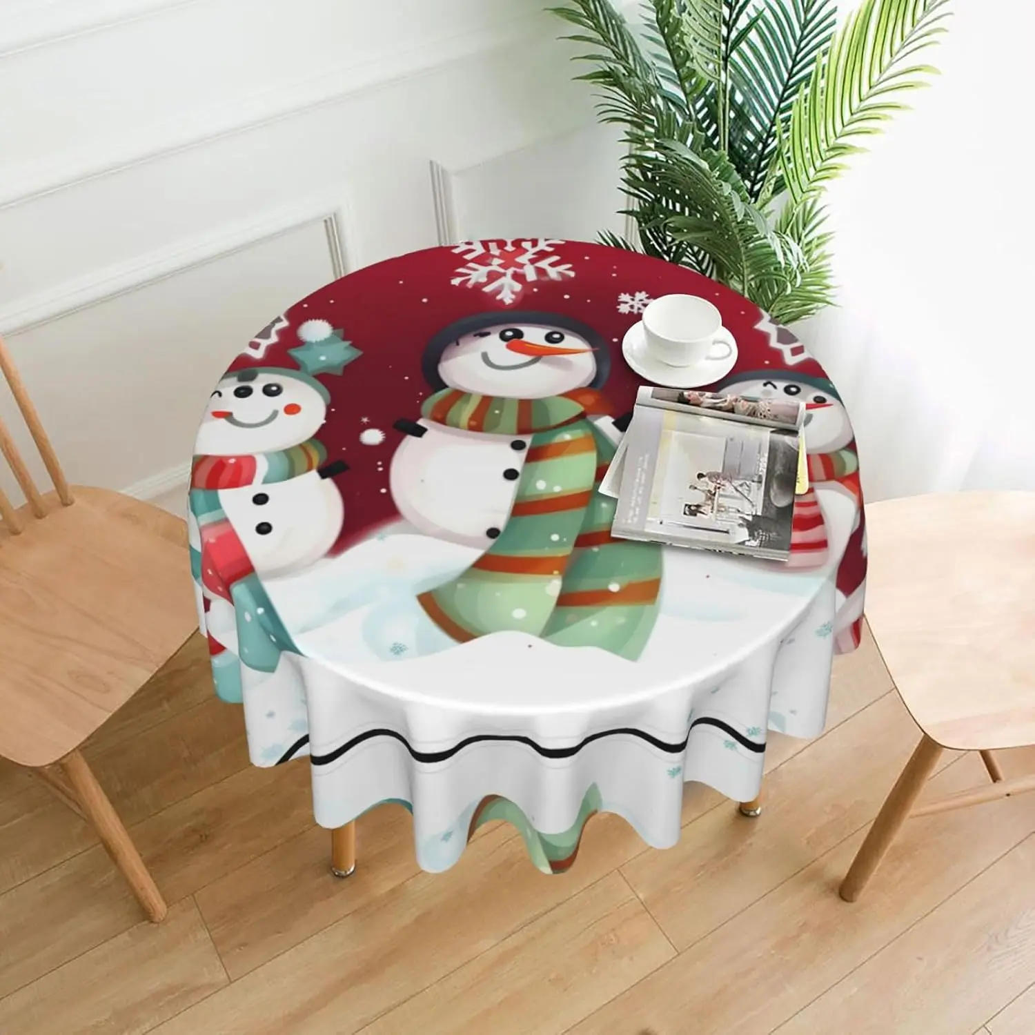 Merry Christmas Cute Snowman 60-Inch Round Tablecloth Fabric for Indoor Outdoor Dining The Perfect Addition for Round Tables
Merry Christmas Cute Snowman 60-Inch Round Tablecloth Fabric for Indoor Outdoor Dining The Perfect Addition for Round Tables