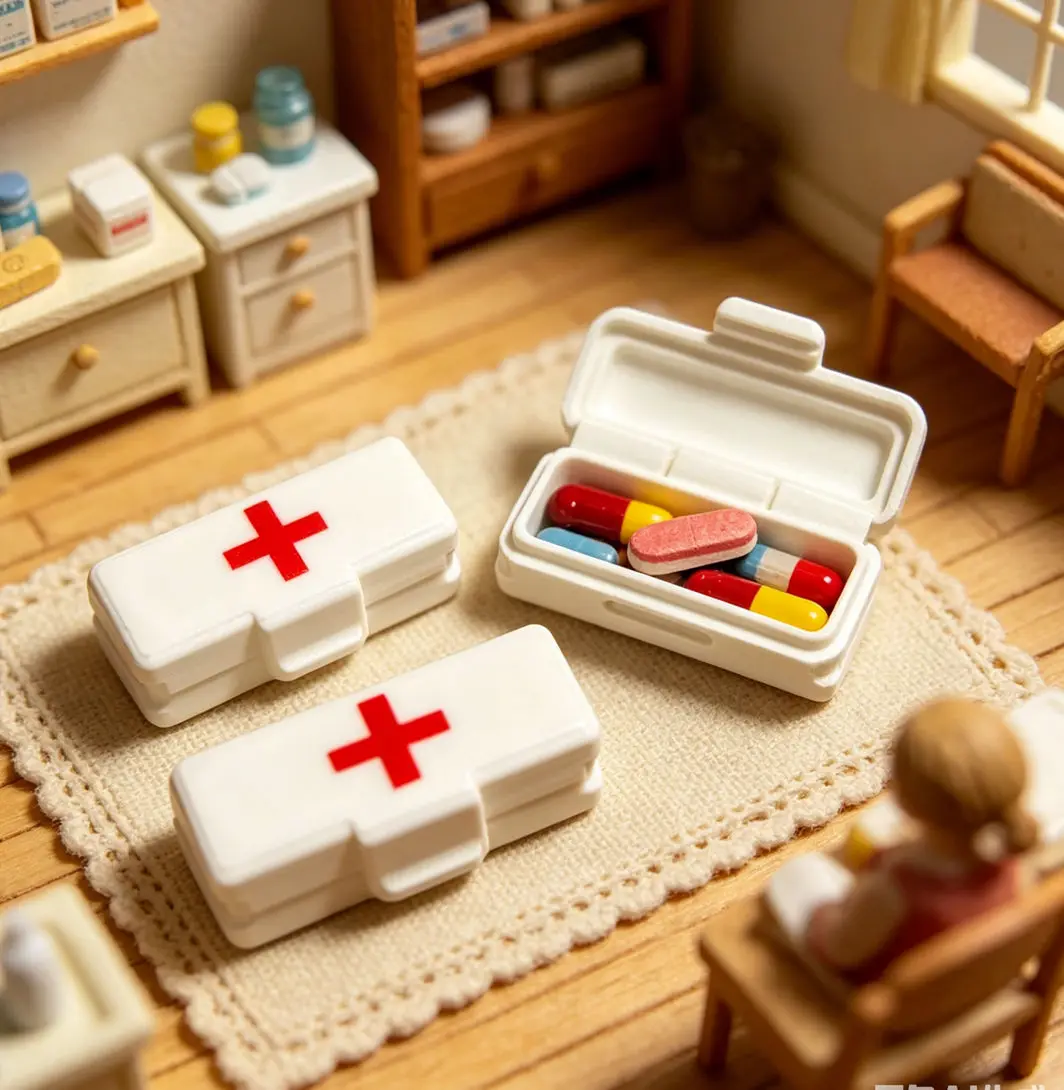 Mini First Aid Kit Set,Dollhouse Medical Box with Pills,Simulation Emergency Accessory for Dollhouse&Hospital Scene Layout
Mini First Aid Kit Set,Dollhouse Medical Box with Pills,Simulation Emergency Accessory for Dollhouse&Hospital Scene Layout