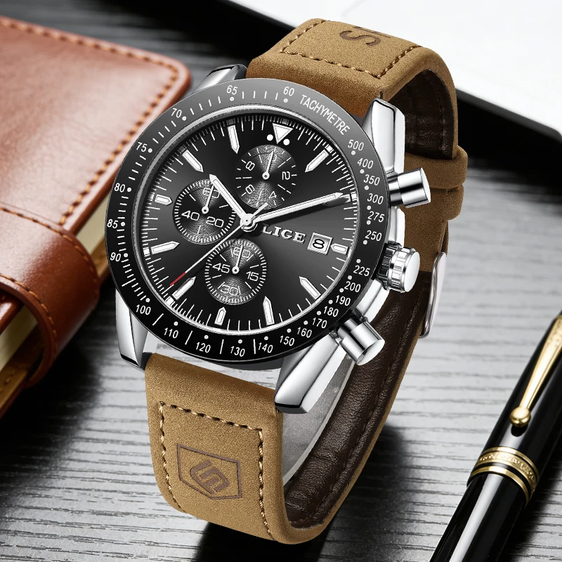 LIGE Retro Outdoor Quartz Watch Fashion Military Classic Clocks Leather Belt Casual Sports Waterproof Auto Date Watches for Man
LIGE Retro Outdoor Quartz Watch Fashion Military Classic Clocks Leather Belt Casual Sports Waterproof Auto Date Watches for Man