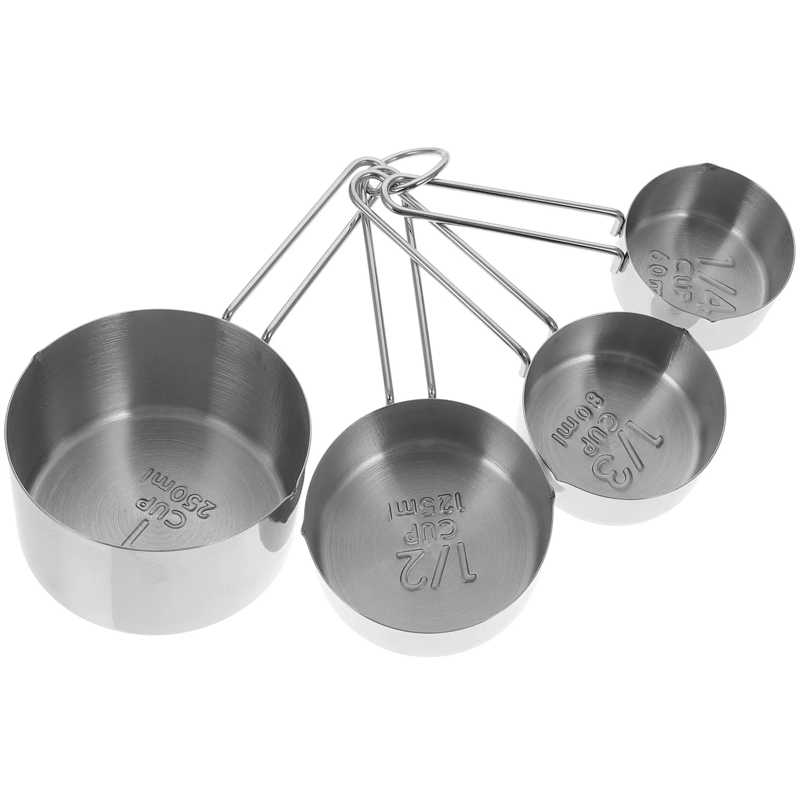 4pcs Measuring Cups Set Stainless Steel Graduated Kitchen Baking Tool Scale Measuring Cup For Home Cooking Spice Milk Powder
4pcs Measuring Cups Set Stainless Steel Graduated Kitchen Baking Tool Scale Measuring Cup For Home Cooking Spice Milk Powder