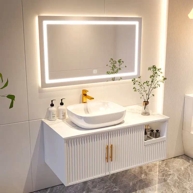 Small fresh bathroom cabinet combination toilet washstand hand washbasin rock slab table basin smart mirror cabinet combination
Small fresh bathroom cabinet combination toilet washstand hand washbasin rock slab table basin smart mirror cabinet combination