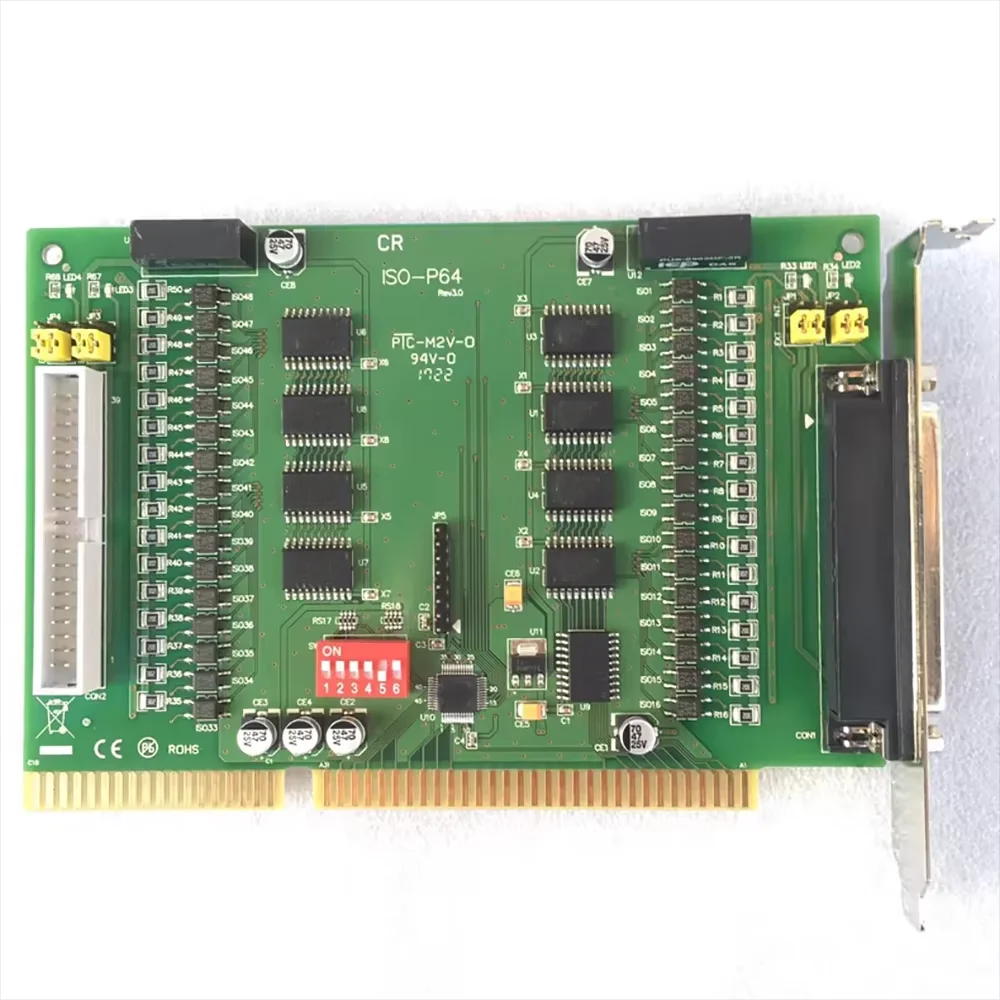 Карта цифровых входов с оптической изоляцией ISOP64, 64 канала, ISO-P64 REV 3.0
Карта цифровых входов с оптической изоляцией ISOP64, 64 канала, ISO-P64 REV 3.0