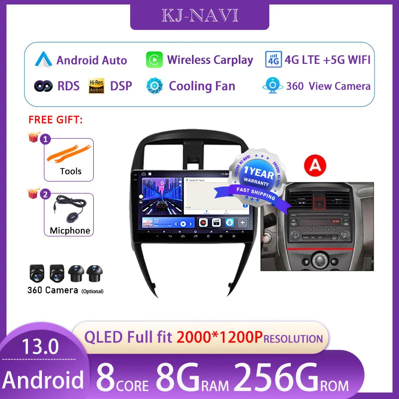 For Nissan Versa 2014 - 2020 Android 14 Car Radio Multimedia Player Navigation GPS Audio Carplay Intelligent System QLED Screen
For Nissan Versa 2014 - 2020 Android 14 Car Radio Multimedia Player Navigation GPS Audio Carplay Intelligent System QLED Screen