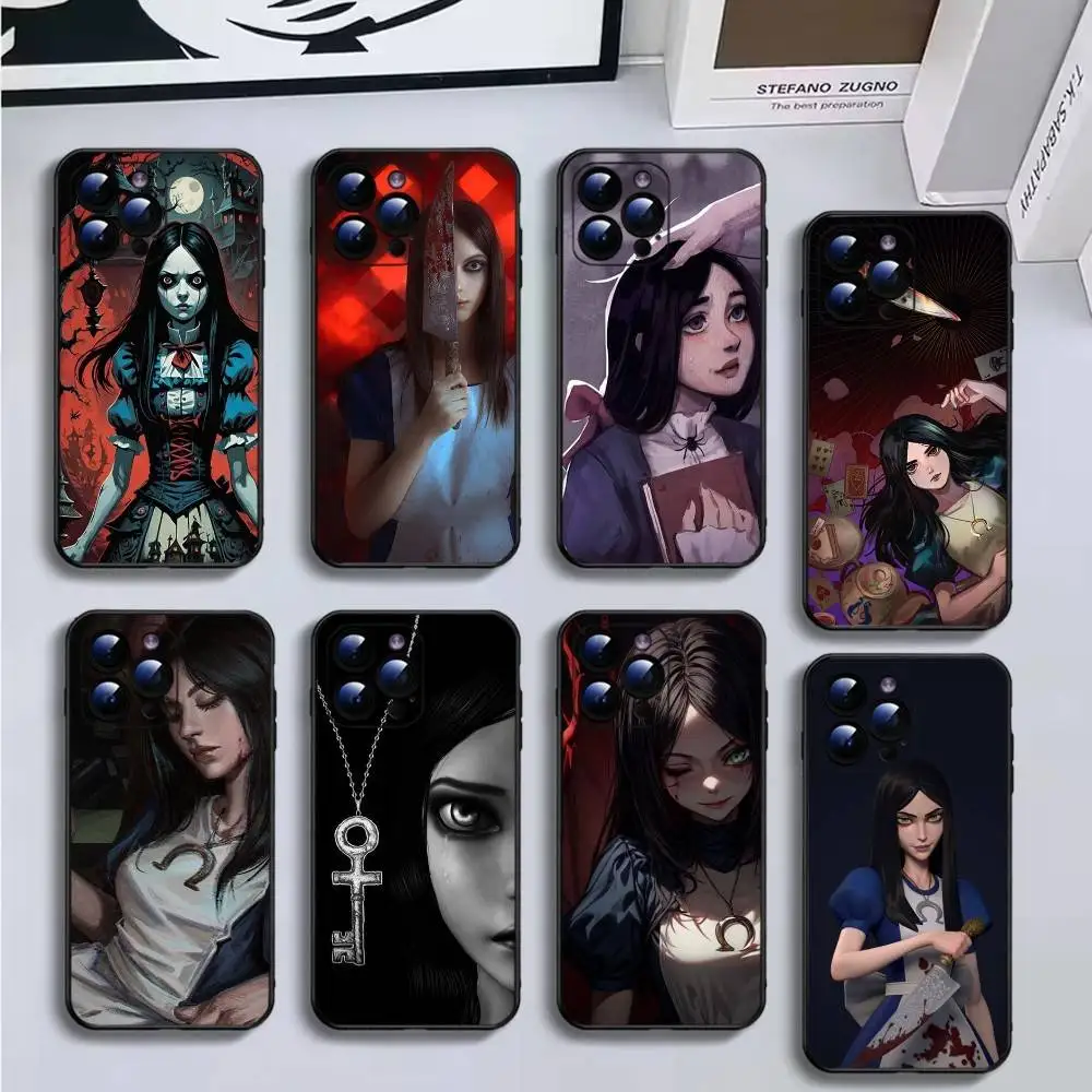 Alice Madness Returns Phone Case For iPhone16,15,14,13,12,11 Plus,Pro Max,XS,X,XR,SE,Mini,8,7,Soft Black Cover
Alice Madness Returns Phone Case For iPhone16,15,14,13,12,11 Plus,Pro Max,XS,X,XR,SE,Mini,8,7,Soft Black Cover