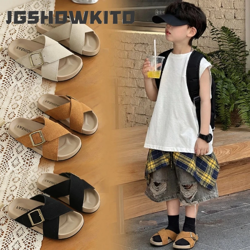 JGSHOWKITO Trendy Children Open-toe Slippers 2026 Cross Strap Boys Girls Platform Slippers Causal Breathable Kids Non-slip Shoes
JGSHOWKITO Trendy Children Open-toe Slippers 2026 Cross Strap Boys Girls Platform Slippers Causal Breathable Kids Non-slip Shoes