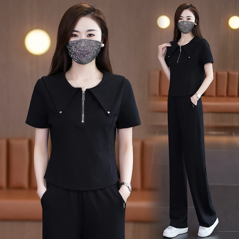 Lightweight Casual Short Sleeve Sportswear Set Summer 2026 Fashionable Stylish Anti-Aging Two-Piece Suit for Women
Lightweight Casual Short Sleeve Sportswear Set Summer 2026 Fashionable Stylish Anti-Aging Two-Piece Suit for Women