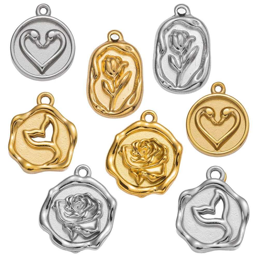 5pcs Gold Stainless Steel Rose Heart Mermaid Tail Charms Pendants for Jewelry Making Charms Bracelets Necklace Earring DIY Craft
5pcs Gold Stainless Steel Rose Heart Mermaid Tail Charms Pendants for Jewelry Making Charms Bracelets Necklace Earring DIY Craft