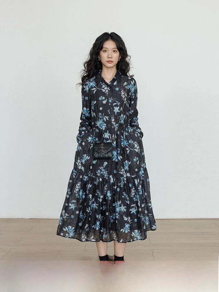 Vastand Women's Long Sleeve Printed Linen Dress Silk Blend High Waist A-Line Skirt Vintage Style City Commute Loose Fit
Vastand Women's Long Sleeve Printed Linen Dress Silk Blend High Waist A-Line Skirt Vintage Style City Commute Loose Fit