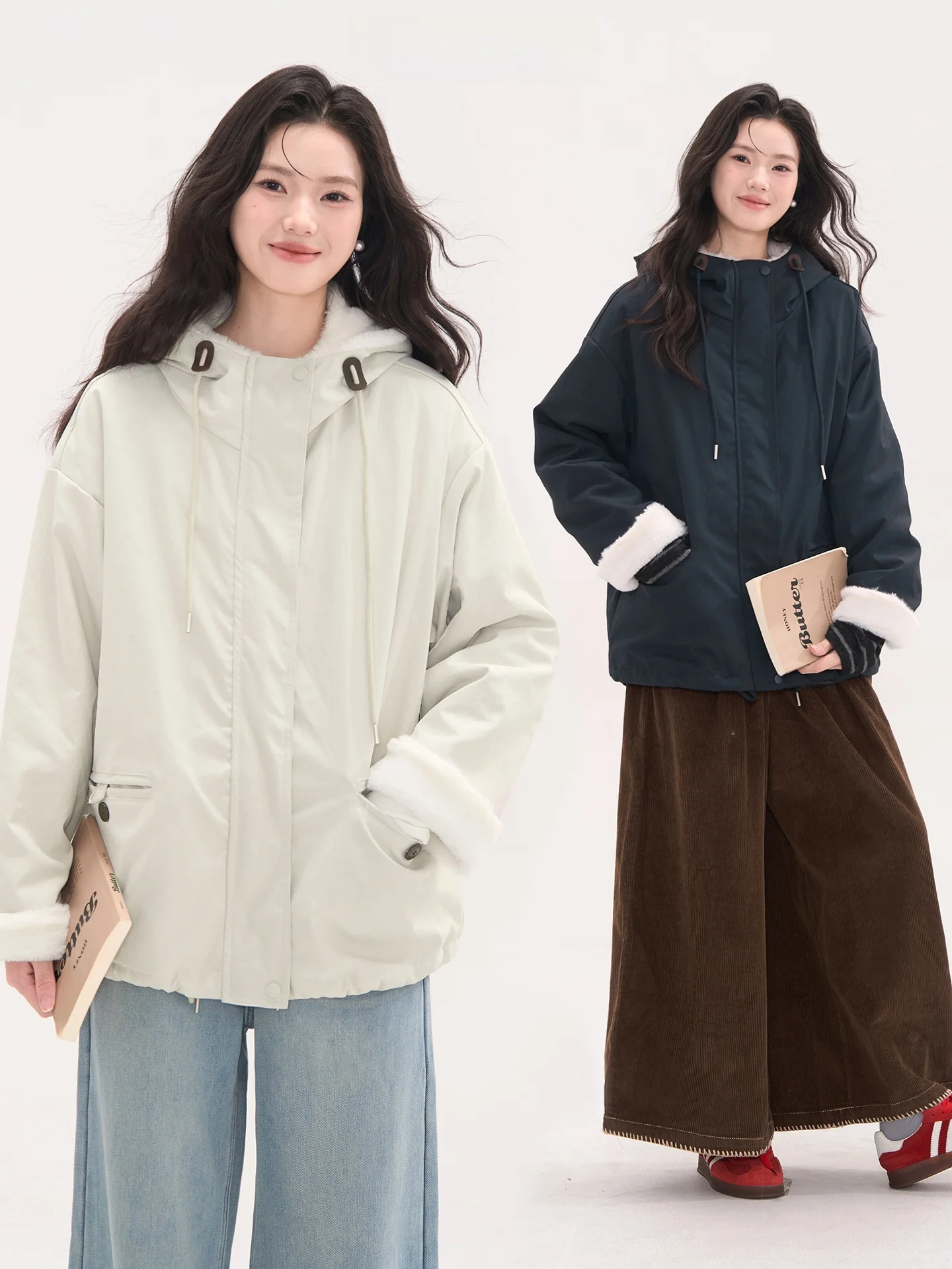 Heme Timel Fce Lined Hooded Jaet Zipper Design Cotton Coat for Women Autumn Winter Loose Fit Pure Color Commute Sle
Heme Timel Fce Lined Hooded Jaet Zipper Design Cotton Coat for Women Autumn Winter Loose Fit Pure Color Commute Sle