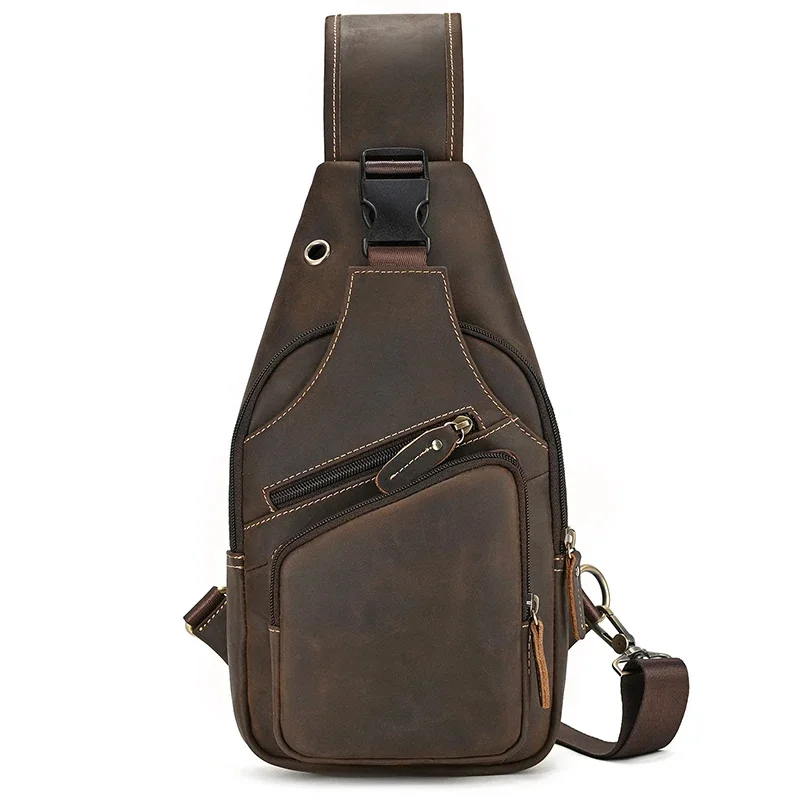 New Fashion Men's Chest Bag Single Shoulder pack Crossbody Pack Vintage Style Male Travel s Genuine Leather Hot
New Fashion Men's Chest Bag Single Shoulder pack Crossbody Pack Vintage Style Male Travel s Genuine Leather Hot