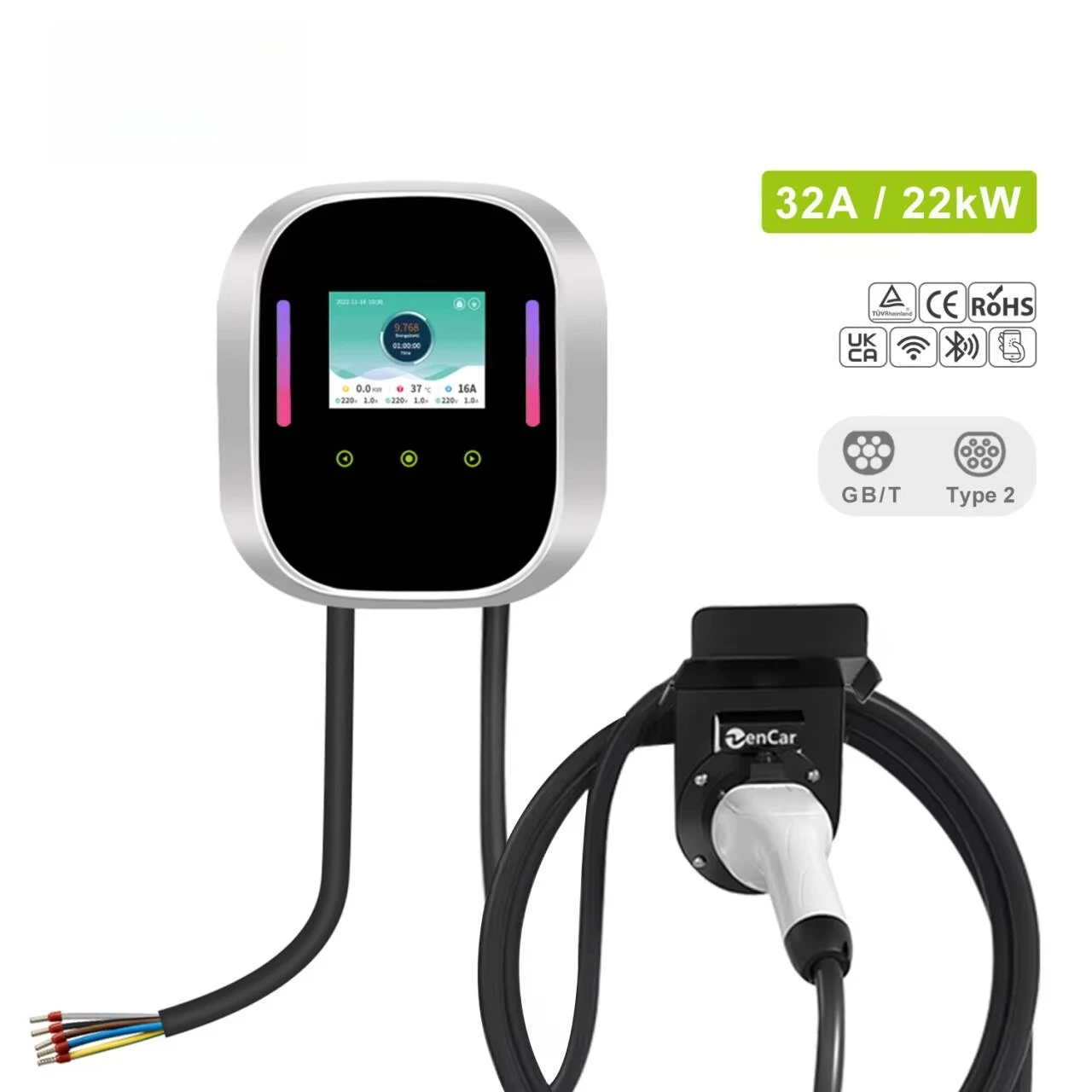 32A 22kW EV Charging Station 11kW 16A Wallbox 7kW EV Charger WiFi RFID APP Or OCPP Load Balancing With Type 2 GBT Plug
32A 22kW EV Charging Station 11kW 16A Wallbox 7kW EV Charger WiFi RFID APP Or OCPP Load Balancing With Type 2 GBT Plug
