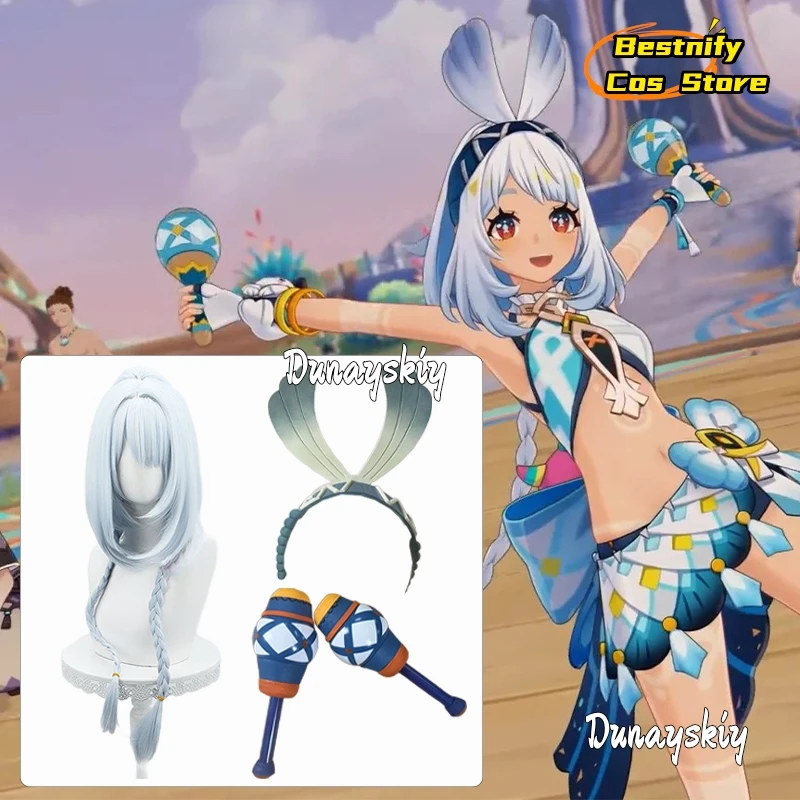 Mualani Cosplay Costumes Game GENSHIN IMPACT Headwear And Weapons Wig Set Anime Party Carnival Role Play Outfits Accessory Props
Mualani Cosplay Costumes Game GENSHIN IMPACT Headwear And Weapons Wig Set Anime Party Carnival Role Play Outfits Accessory Props