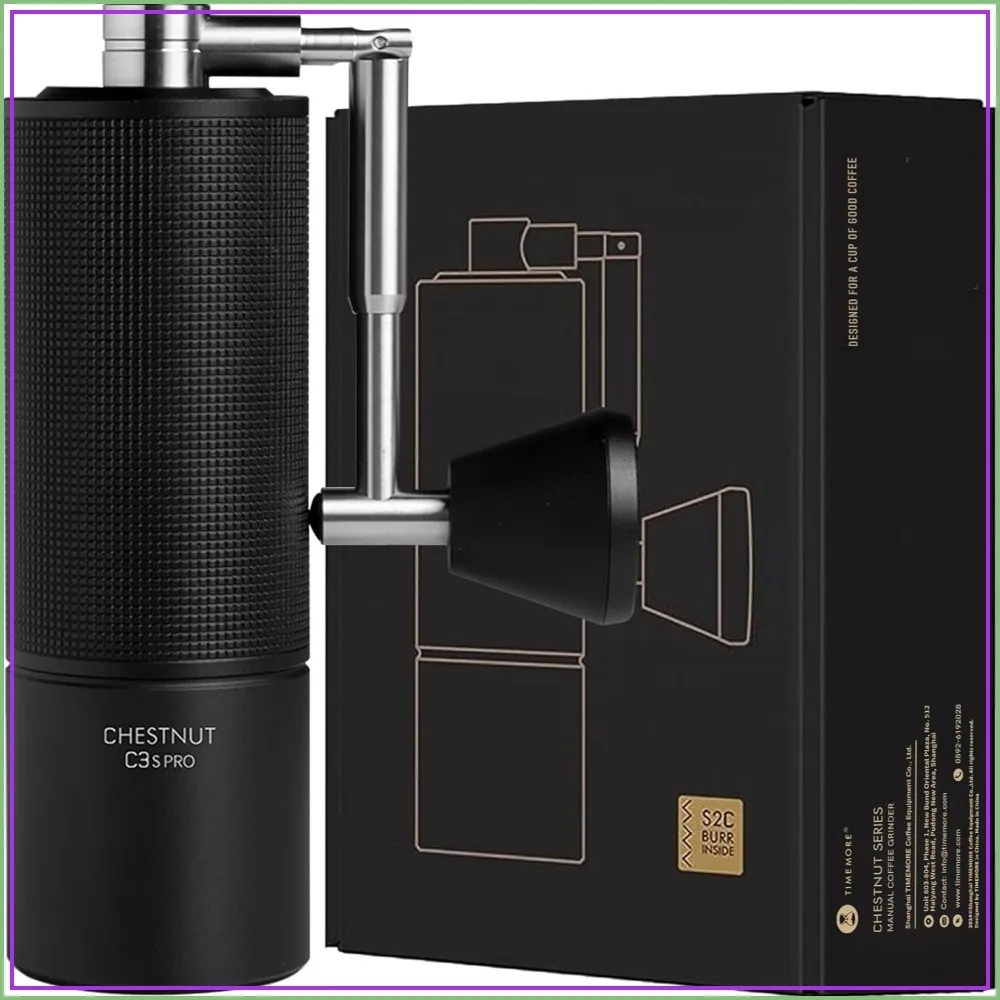 Manual Coffee Grinder with Stainless Steel Conical Burr, Adjustable Setting, Foldable Handle for Travel/Camping/Home, Black
Manual Coffee Grinder with Stainless Steel Conical Burr, Adjustable Setting, Foldable Handle for Travel/Camping/Home, Black