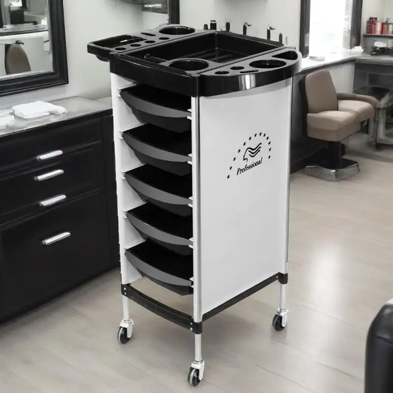 Cross-border multi-functional hair salon tool storage cart with universal wheel five-layer bar cart movable storage rack
Cross-border multi-functional hair salon tool storage cart with universal wheel five-layer bar cart movable storage rack