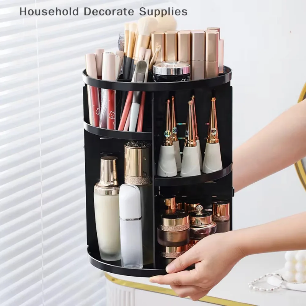 Space Saving Rotating Display Stand Adjustable Large-capacity Desktop Storage Rack 360 Degree Rotating Cosmetic Storage Box
Space Saving Rotating Display Stand Adjustable Large-capacity Desktop Storage Rack 360 Degree Rotating Cosmetic Storage Box