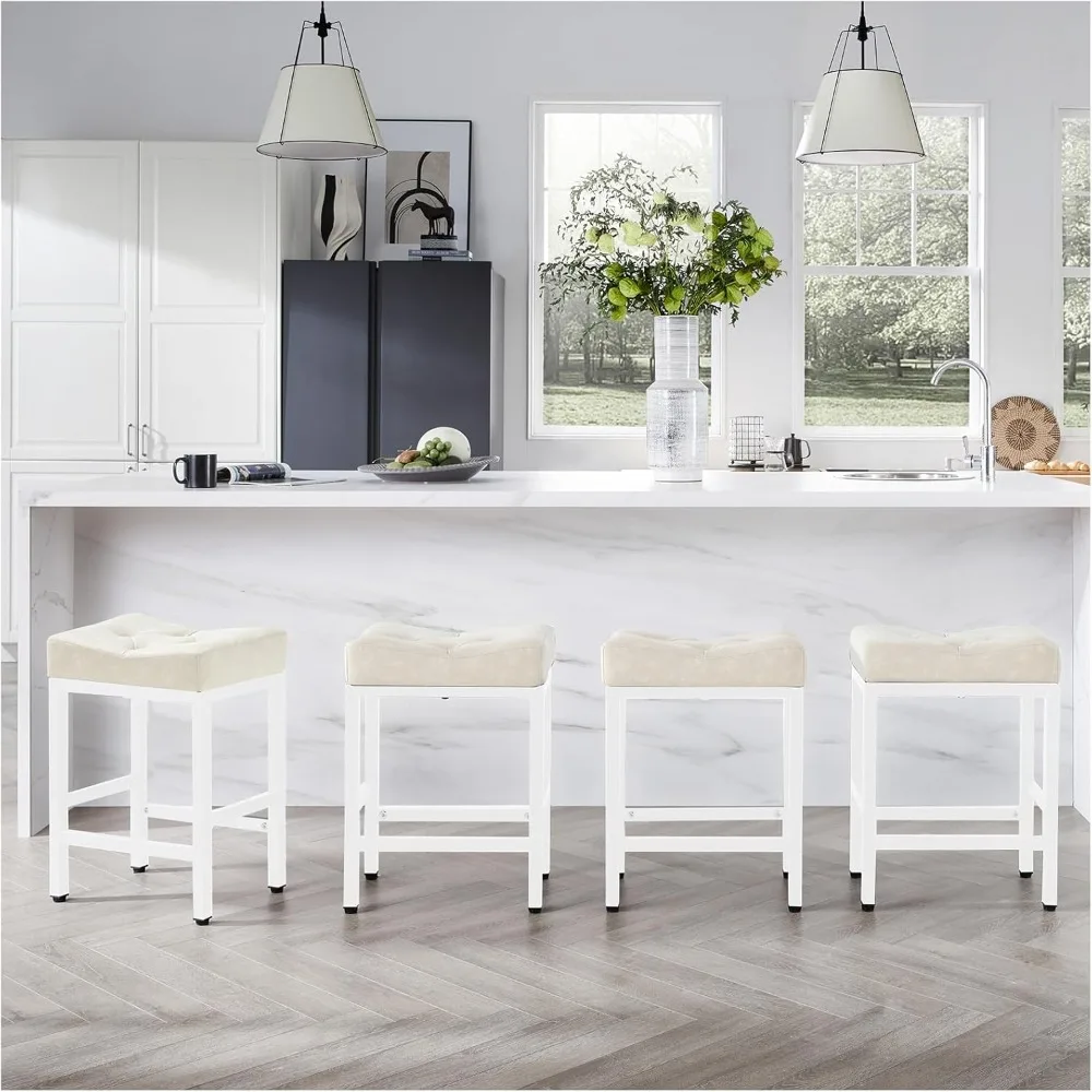 Kitchen Counter Stool,24 Inch Bar stools,Faux Leather Kitchen Island Stools with Saddle Seats Backless Counter Height Bar Stools
Kitchen Counter Stool,24 Inch Bar stools,Faux Leather Kitchen Island Stools with Saddle Seats Backless Counter Height Bar Stools