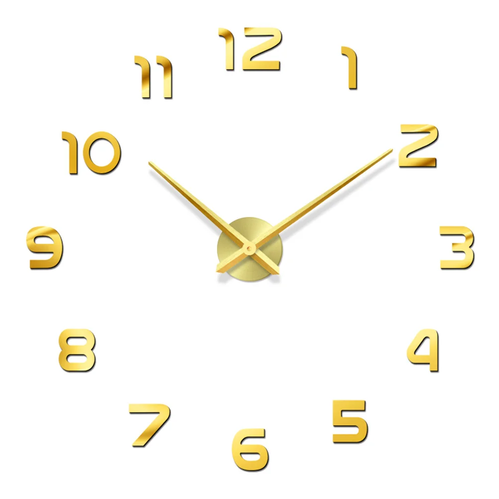 DIY Golden Frameless Wall Clock Large Size Self-Adhesive Premium Material Unique Design for Living Room Bedroom
DIY Golden Frameless Wall Clock Large Size Self-Adhesive Premium Material Unique Design for Living Room Bedroom