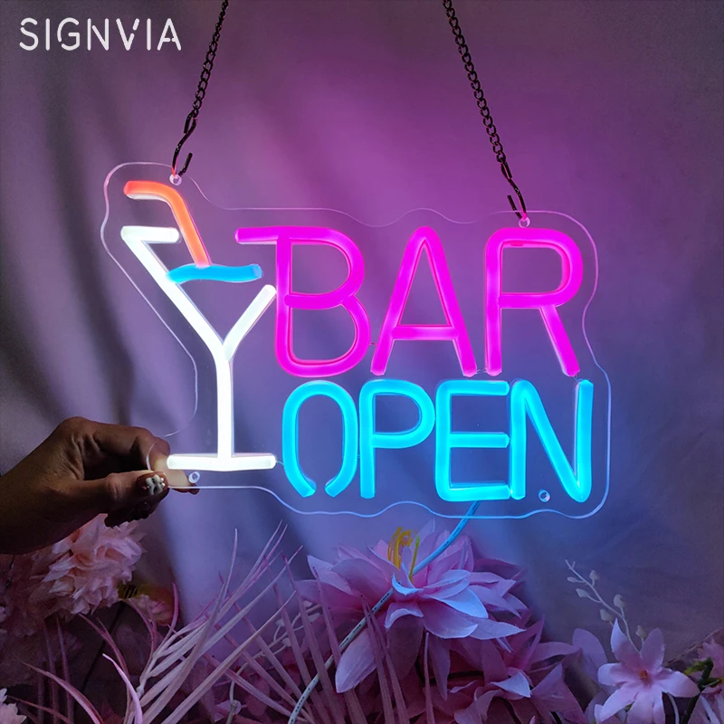Bar Open LED Neon Sign Business Party For Office Store Restaurant Cafe Open Sign Led Wall Decor Aesthetic Decoration Neon Lamp
Bar Open LED Neon Sign Business Party For Office Store Restaurant Cafe Open Sign Led Wall Decor Aesthetic Decoration Neon Lamp