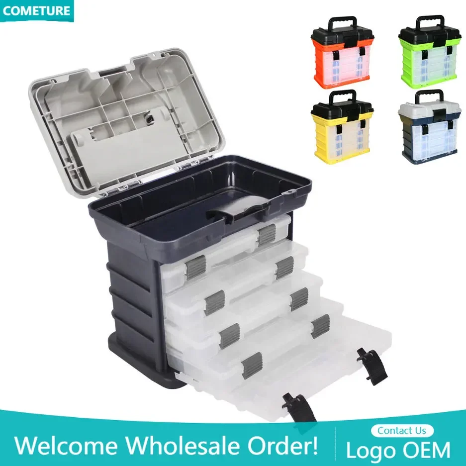 Fishing Tackle Box 4 Layers Lure Case Portable Handheld Lures Hooks Lines Storage Box Fishing Accessories
Fishing Tackle Box 4 Layers Lure Case Portable Handheld Lures Hooks Lines Storage Box Fishing Accessories