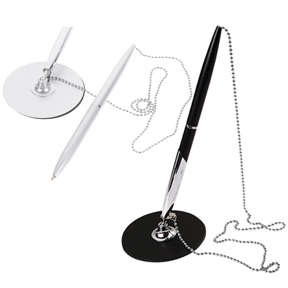 2 Pcs Signature Pen with Chain Black Pens Decorative Ballpoint Desktop Hotel Writing Metal Office Guest Book
2 Pcs Signature Pen with Chain Black Pens Decorative Ballpoint Desktop Hotel Writing Metal Office Guest Book