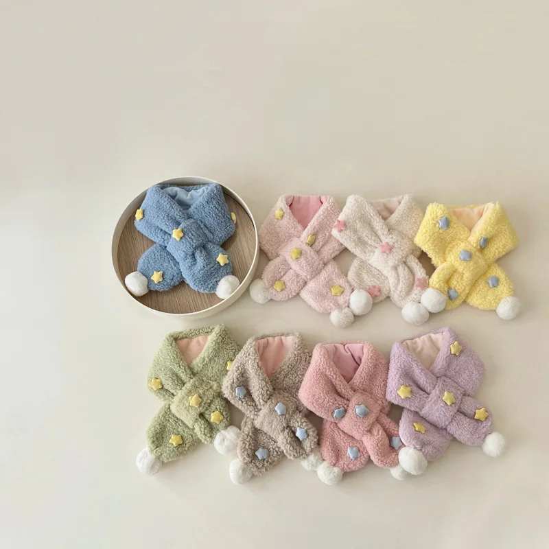 1-6years Children's Scarf Autumn and Winter Korean Version Ins Simple Labeling Star Plush Cross Boys and Girls Baby Scarfs
1-6years Children's Scarf Autumn and Winter Korean Version Ins Simple Labeling Star Plush Cross Boys and Girls Baby Scarfs