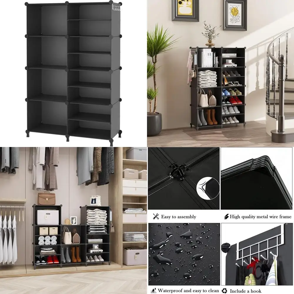 Компактный органайзер на 8 кубов, универсальное решение для хранения гардеробов, гостиных и офисов гладкого черного цвета
Компактный органайзер на 8 кубов, универсальное решение для хранения гардеробов, гостиных и офисов гладкого черного цвета