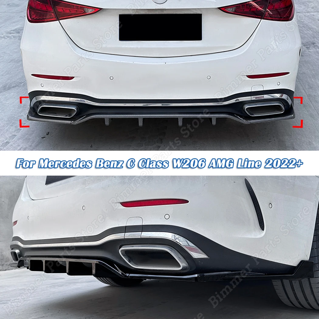 Rear Bumper Diffuser Splitters Spoilers Lip Black ABS Body Kit Car Accessories For Mercedes Benz C Class W206 AMG Line 2022+
Rear Bumper Diffuser Splitters Spoilers Lip Black ABS Body Kit Car Accessories For Mercedes Benz C Class W206 AMG Line 2022+