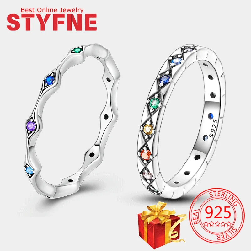 New Original Colored Zircon Rings 925 Sterling Silver Ring For Women Wedding Jewelry Gifts with GIFT Bag
New Original Colored Zircon Rings 925 Sterling Silver Ring For Women Wedding Jewelry Gifts with GIFT Bag