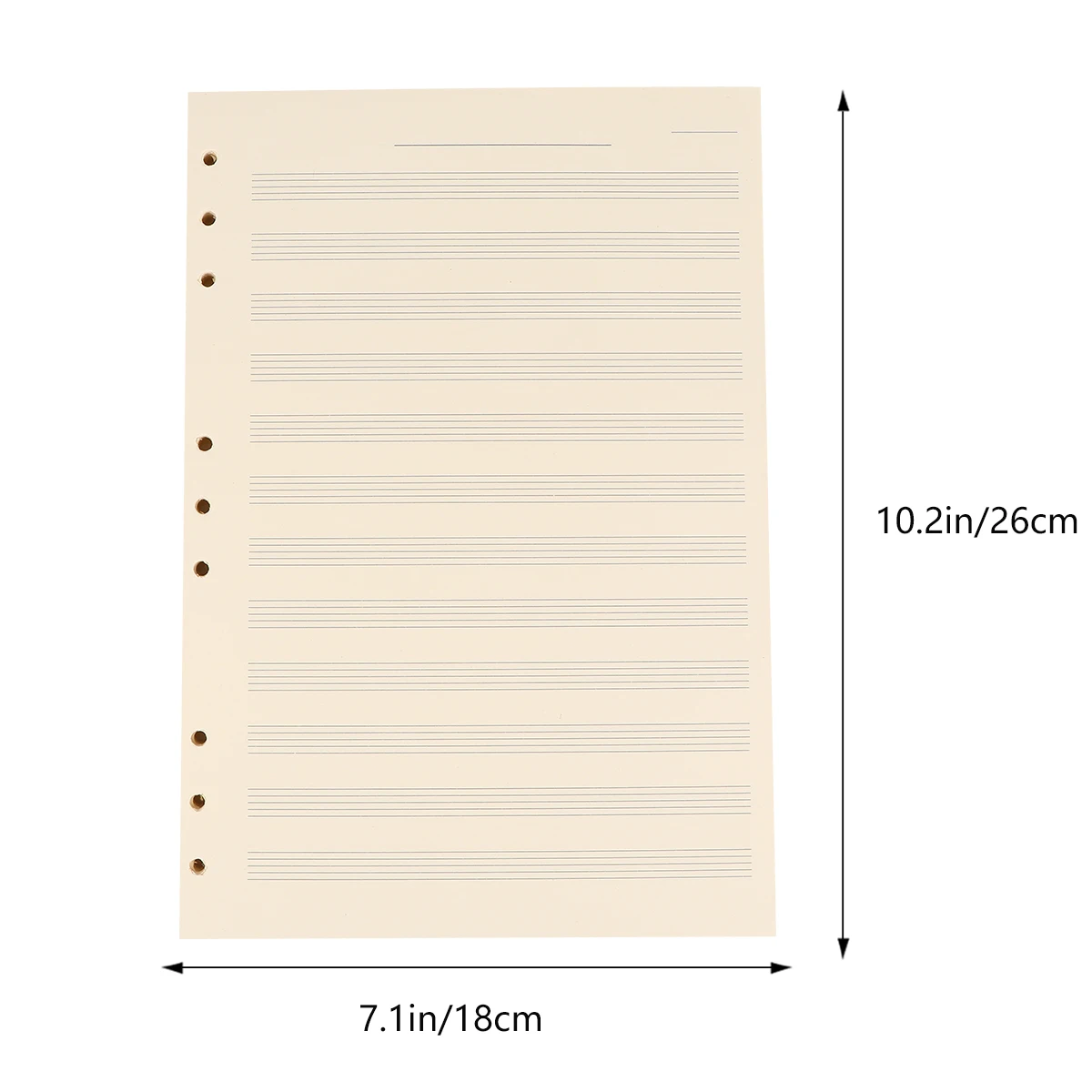 100 Sheets Five-Line Manuscript Refills High-Quality Paper 2mm Line Spacing Music Notebook Loose Leaf Staff Paper Blank
100 Sheets Five-Line Manuscript Refills High-Quality Paper 2mm Line Spacing Music Notebook Loose Leaf Staff Paper Blank