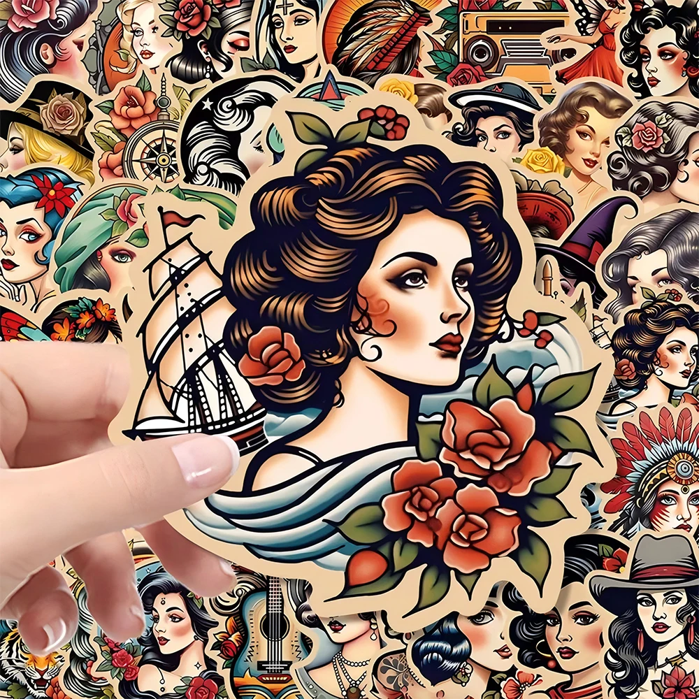 10/30/50pcs Old School Style Tattoo Art Stickers Retro Sexy Pinup Girl Graffiti Decals Skateboard Phone Laptop Sticker Wholesale
10/30/50pcs Old School Style Tattoo Art Stickers Retro Sexy Pinup Girl Graffiti Decals Skateboard Phone Laptop Sticker Wholesale