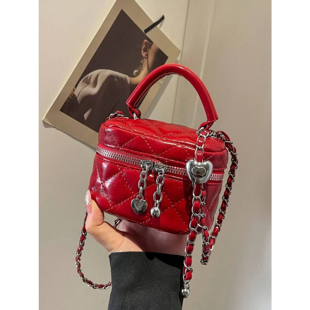 1pc Mini Women Handbag Fashionable Solid Color Embroidered Rhombus Crossbody Bag, Suitable For Storing Cards And Keys
1pc Mini Women Handbag Fashionable Solid Color Embroidered Rhombus Crossbody Bag, Suitable For Storing Cards And Keys