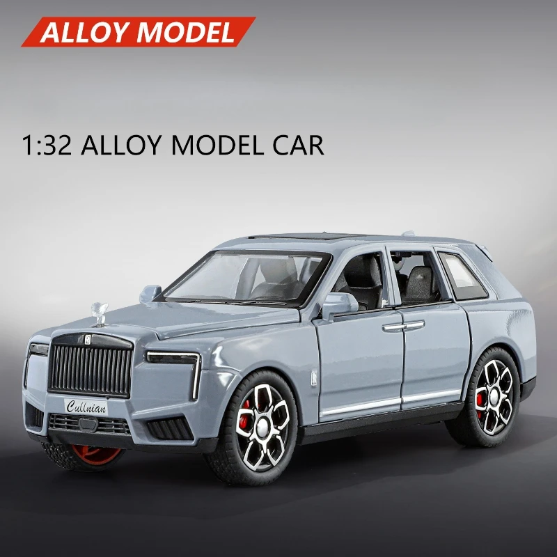 Моделирование 1:32, модель автомобиля из сплава Cullinan, коллекция звуков и света, миниатюрный Voiture, детский металлический игрушечный автомобиль для мальчиков, подарок
Моделирование 1:32, модель автомобиля из сплава Cullinan, коллекция звуков и света, миниатюрный Voiture, детский металлический игрушечный автомобиль для мальчиков, подарок