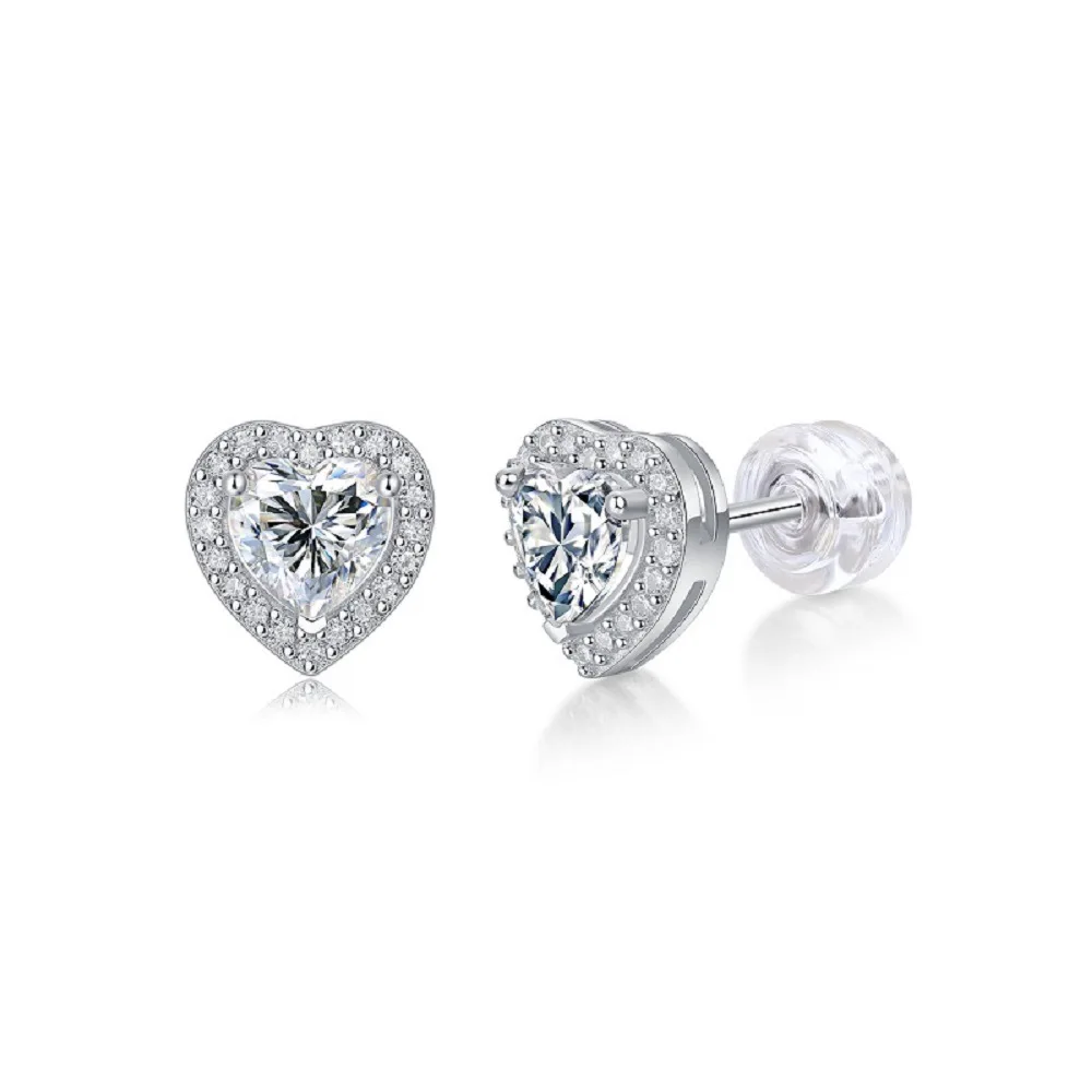 925 sterling silver heart-shaped D-color moissanite earrings, niche high-end jewelry, men's and women's Valentine's Day gifts, birthday gifts, holiday party gifts
925 sterling silver heart-shaped D-color moissanite earrings, niche high-end jewelry, men's and women's Valentine's Day gifts, birthday gifts, holiday party gifts