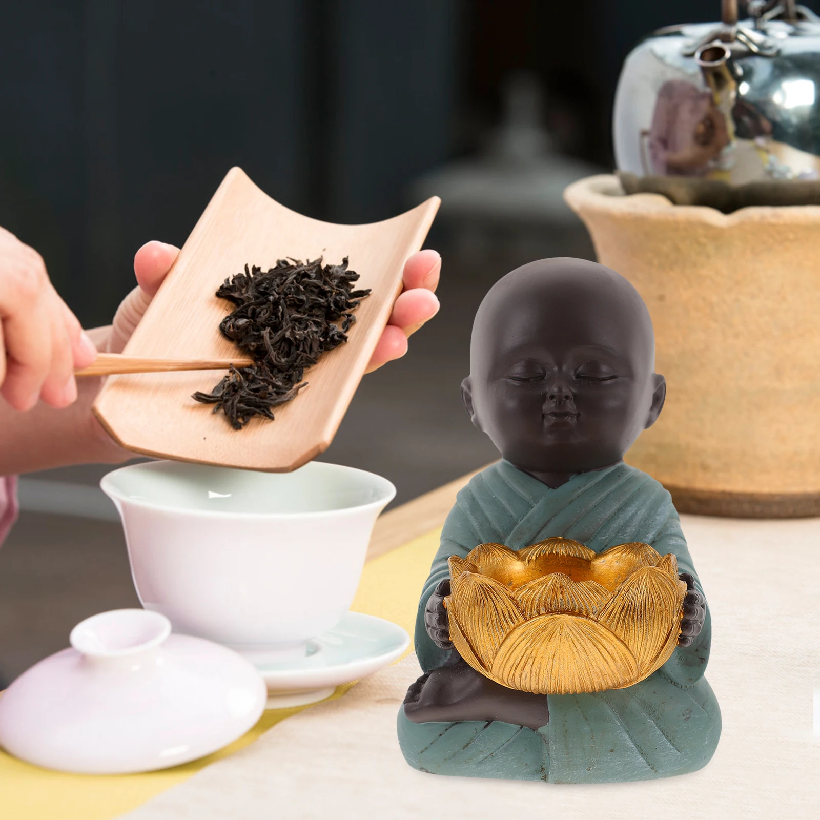 Synthetic Resin Style Small Monk Statue Desktop Resin Decor Decor Flat Bottom Desk Bookend Gift Realistic
Synthetic Resin Style Small Monk Statue Desktop Resin Decor Decor Flat Bottom Desk Bookend Gift Realistic