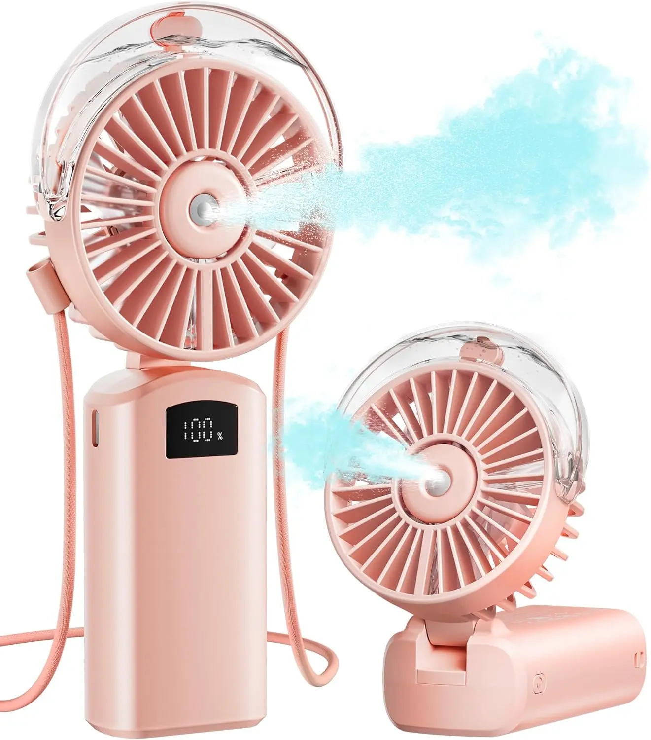 Portable Misting Fan, 180° Foldable Handheld, 3 Speeds USB Rechargeable Spray Water Mist with LED Display for Travel Hiking
Portable Misting Fan, 180° Foldable Handheld, 3 Speeds USB Rechargeable Spray Water Mist with LED Display for Travel Hiking