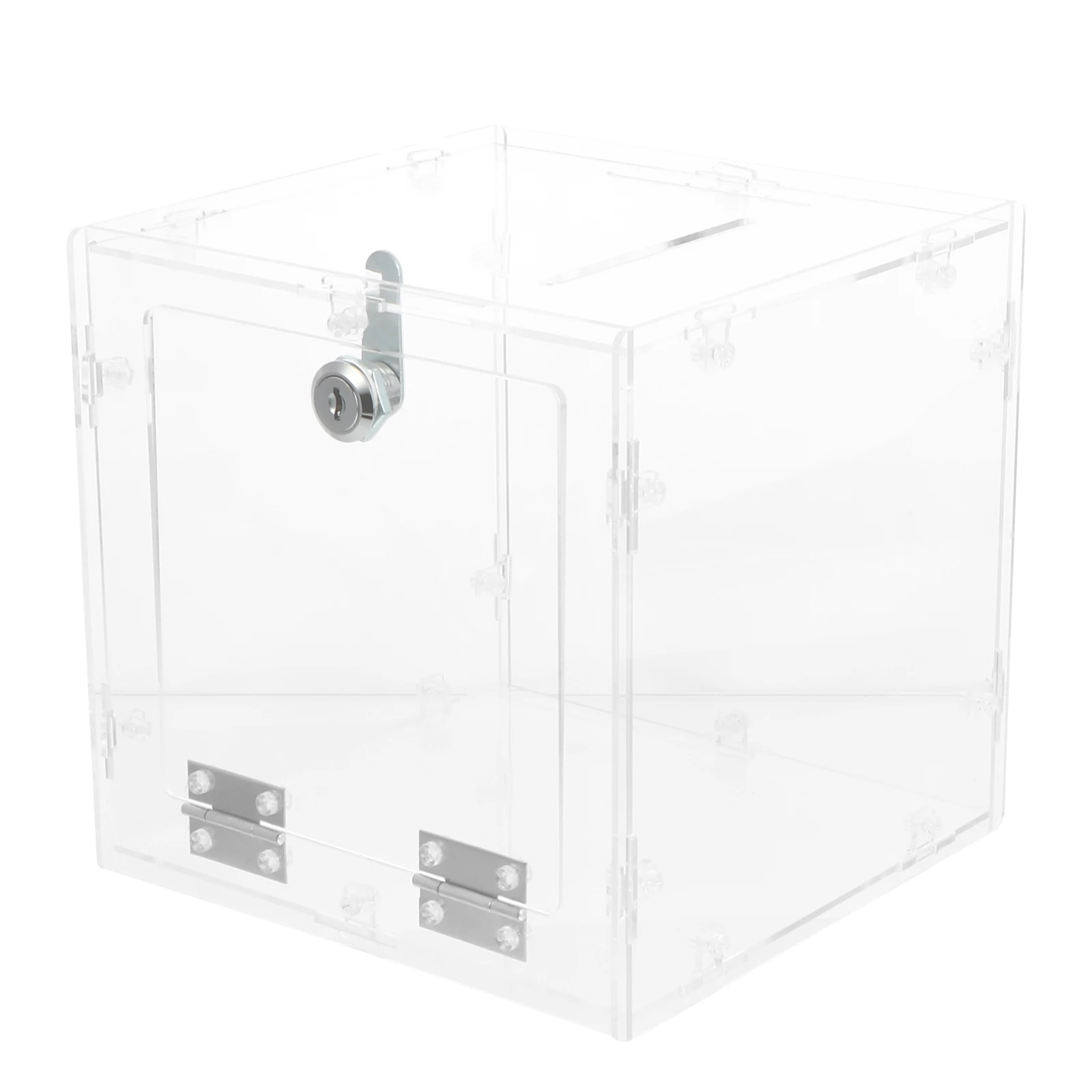 Acrylic Ballot Box 20x20x20cm Clear Transparent Lockable DIY Donation Ticket Storage Box for Charities Celebrations Suggestion
Acrylic Ballot Box 20x20x20cm Clear Transparent Lockable DIY Donation Ticket Storage Box for Charities Celebrations Suggestion