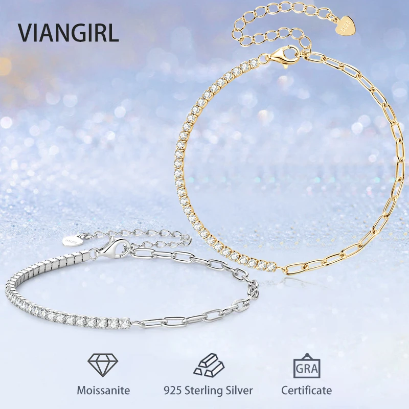 Женский браслет из серебра 925 пробы с бриллиантами, 2 мм 
Женский браслет из серебра 925 пробы с бриллиантами, 2 мм